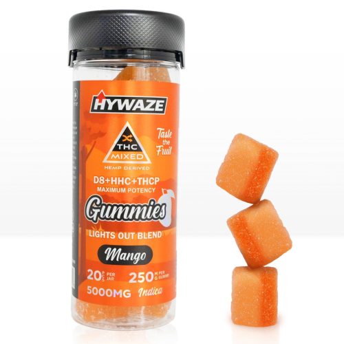 HywazeD8 HHC THCP250mgpergum 20pcsJarGummiesHybrid mango