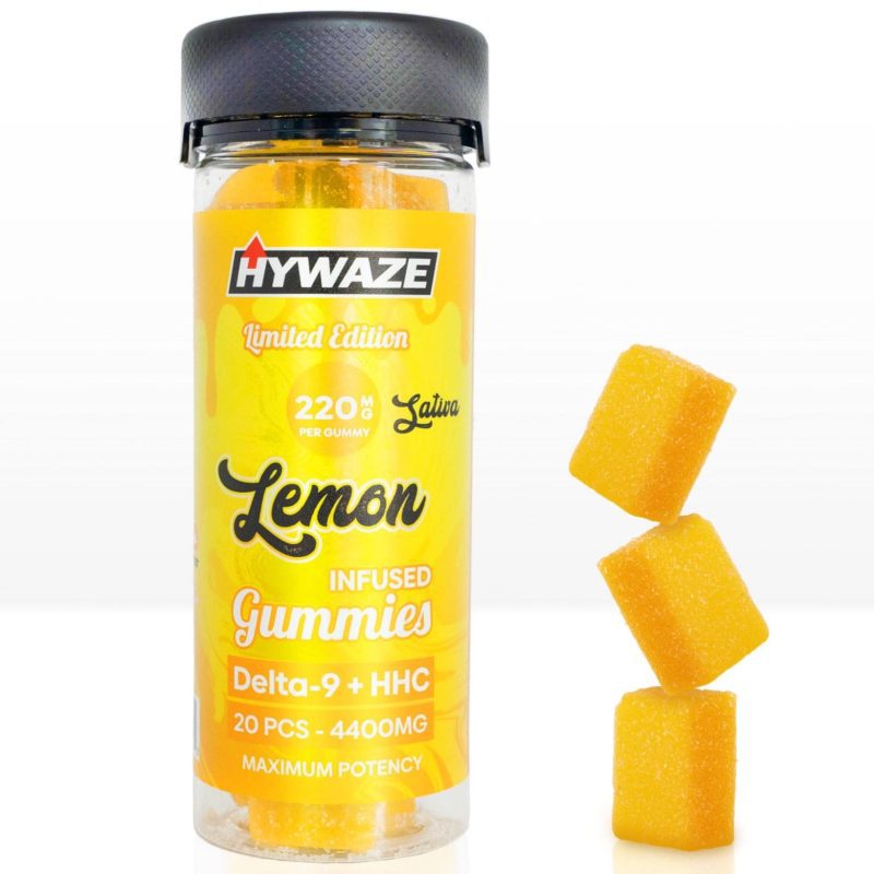 HywazeD9 HHC220mgpergum 20pcsJarGummiesHybrid lemon